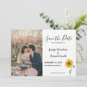 Rustikales blühendes Foto Save The Date (Stehend Vorderseite)