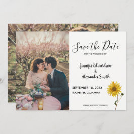 Rustikales blühendes Foto Save The Date