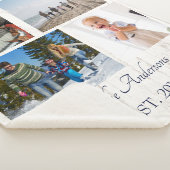 Rustikales Blumenblau und Pfirsichfotografie Sherpadecke (3/4)