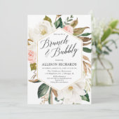 Rustikales Blumenbrunch Brautparty Einladung (Stehend Vorderseite)