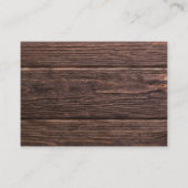 Rustikales Blumenbuch für die Babyverpackungskarte Begleitkarte (Rückseite)