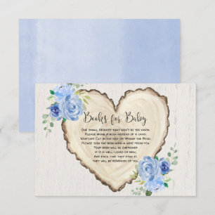 Rustikales Blumenbuch Kinderdusche Begleitkarte