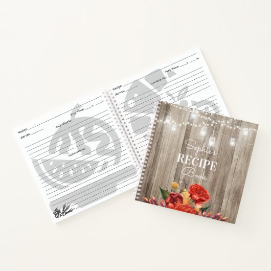 Rustikales Blumenbuch Notizblock (Innenseite)