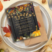 Rustikales Blumenbudget Brautdusche Einladung