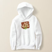 Rustikales Blumendesign auf braunem Hintergrund Hoodie (Ablage )