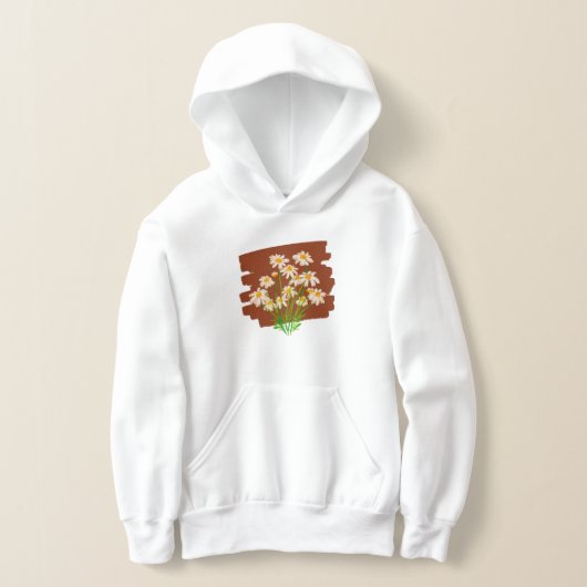 Rustikales Blumendesign auf braunem Hintergrund Hoodie (Ablage )