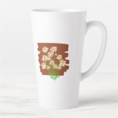 Rustikales Blumendesign auf braunem Hintergrund Milchtasse (Rechts)