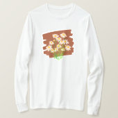 Rustikales Blumendesign auf braunem Hintergrund T-Shirt (Design vorne)
