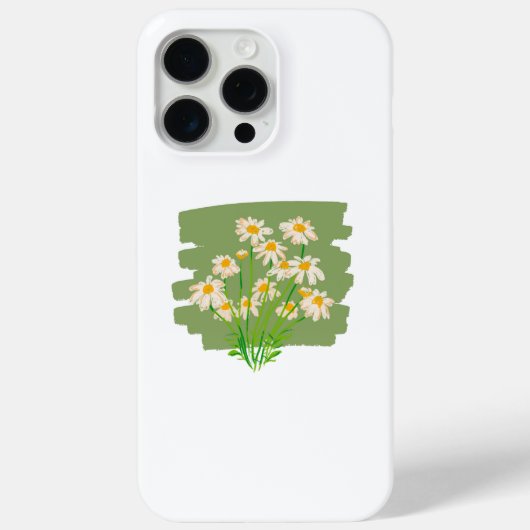 Rustikales Blumendesign auf grünem Hintergrund Case-Mate iPhone Hülle (Rückseite)