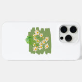 Rustikales Blumendesign auf grünem Hintergrund Case-Mate iPhone Hülle (Rückseite (Horizontal))
