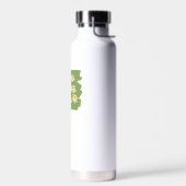Rustikales Blumendesign auf grünem Hintergrund Trinkflasche (Links)