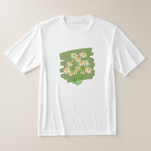 Rustikales Blumendesign im grünen Hintergrund T-Shirt (Ablage )