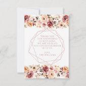 Rustikales Blumenduschbad Foto Dank Karten (Rückseite)