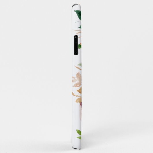 Rustikales, blumenfarbenes Aquarellgold mit Monogr Case-Mate iPhone Hülle (Hinten/Rechts)