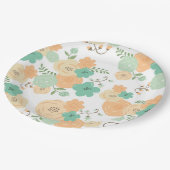 Rustikales, blumenfreies Party Pappteller (Schrägansicht)