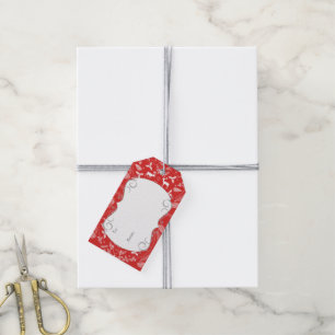 Rustikales Blumengarten Folklore Rentier Muster Geschenkanhänger