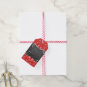 Rustikales Blumengarten Folklore Rentier Muster Geschenkanhänger (Mit Garn)