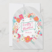 Rustikales Blumengarten Kunstmuseum Hochzeit Einladung (Rückseite)