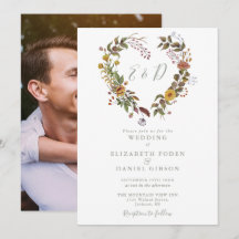 Rustikales Blumengebäck Grünes Foto Hochzeit