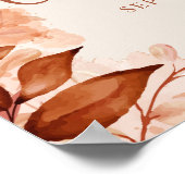 Rustikales Blumengebinde-Jungfernmahlzeit-Willkomm Poster (Ecke)