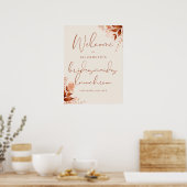 Rustikales Blumengebinde-Jungfernmahlzeit-Willkomm Poster (Küche)