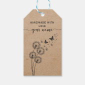 Rustikales Blumengebinde Kraft Handgefertigt mit L Geschenkanhänger (Vorderseite)