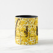 Rustikales Blumengeschenk (Name Monogramm) Antikes Tasse (Zentrum)