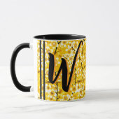 Rustikales Blumengeschenk (Name Monogramm) Antikes Tasse (Links)
