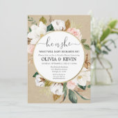 Rustikales Blumengeschlecht offenbart, fallendes G Einladung (Stehend Vorderseite)