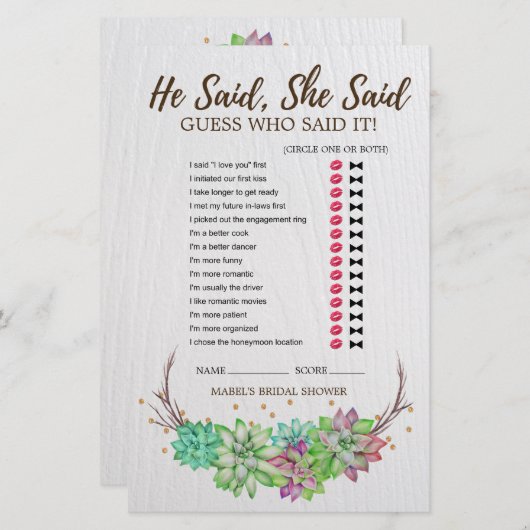 Rustikales blumengeschmackvolles Hochzeitsstimor (Vorne/Hinten)