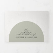 Rustikales Blumengesteck in einer Hochzeit Dreifach Gefaltete Einladung (Cover)