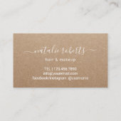 Rustikales Blumengestein Brows Makeup Artist Salon Visitenkarte (Rückseite)