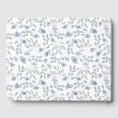 Rustikales Blumengewässer Dusty Blue Wedding Gästebuch (Rückseite)