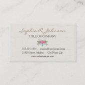 Rustikales Blumengewässer mit Blume Visitenkarte (Rückseite)