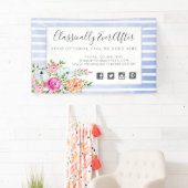 Rustikales Blumengewässer Modernes Strip-Shabby Ch Banner (Insitu)
