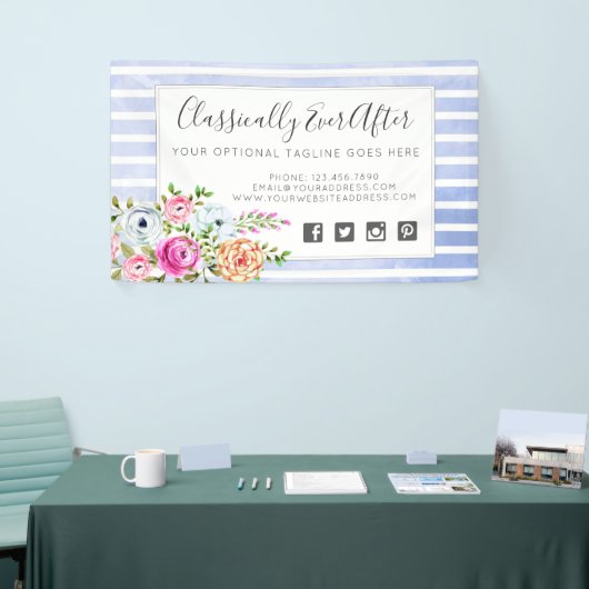 Rustikales Blumengewässer Modernes Strip-Shabby Ch Banner (Messeveranstaltung)
