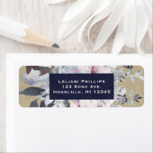 Rustikales Blumenglam Navy Kraft Einladung zur Hoc (Insitu)