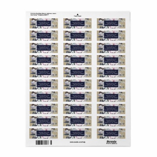 Rustikales Blumenglam Navy Kraft Einladung zur Hoc (Vorne)