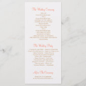 rustikales Blumenglas Elegantes Hochzeitsprogramm Programm (Rückseite)