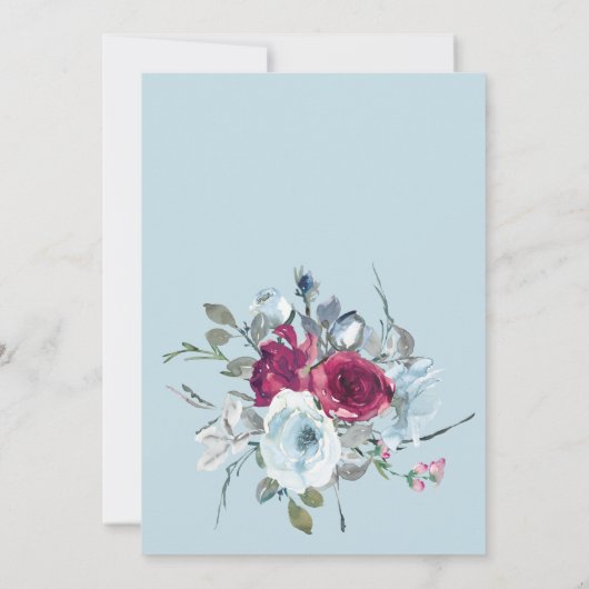 Rustikales Blumenhaus Einladung (Rückseite)