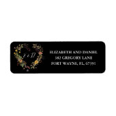 Rustikales Blumenherz Hochzeitsstimmung Rücksendea (Vorne)