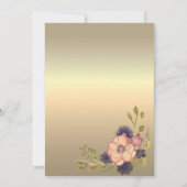 Rustikales Blumenholz Einladung (Rückseite)