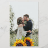 Rustikales Blumenholz FOTO Einladung zur Hochzeit Flyer (Hinten)