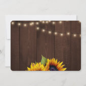 Rustikales Blumenholz, Foto Hochzeit Einladung (Rückseite)