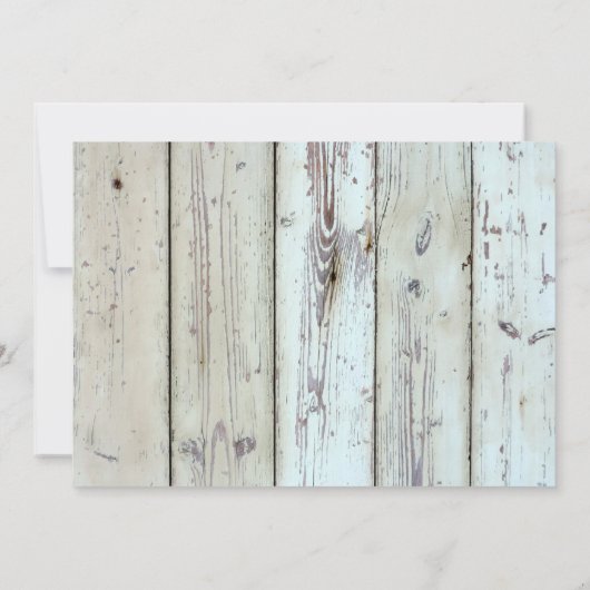 Rustikales Blumenholz Save the Date (Rückseite)