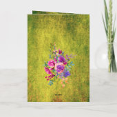 Rustikales Blumenhorseshoe Karte (Rückseite)