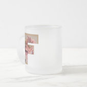Rustikales Blumeninitial F Monogramm Mattglastasse (Vorderseite Links)