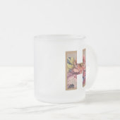 Rustikales Blumeninitial H Monogramm Mattglastasse (VorderseiteRechts)
