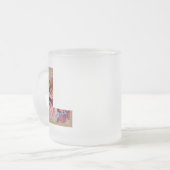 Rustikales Blumeninitial L Monogramm Mattglastasse (Vorderseite Links)