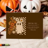 Rustikales Blumenkarton Ghost 1. Geburtstag Dankeskarte